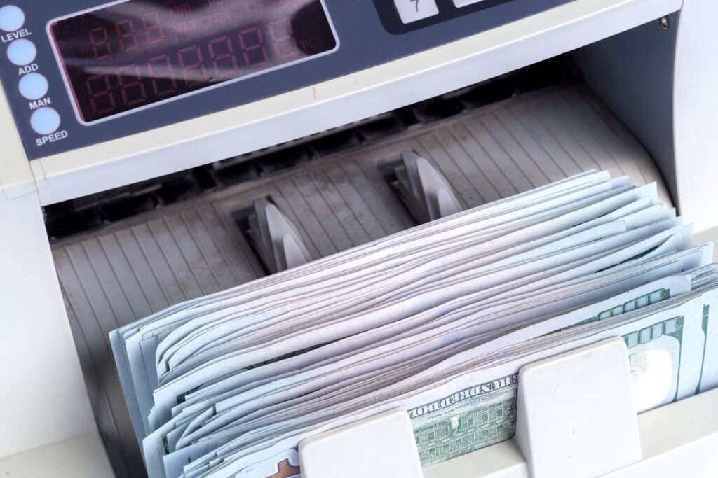 Calculating machine close up
